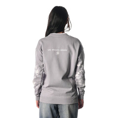 Los Angeles Lakers The Wild Collective Women's Bleached Tie-Dye Pullover Sweatshirt