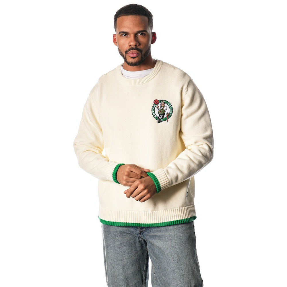 Boston Celtics The Wild Collective Unisex Jacquard Knit Pullover Sweater