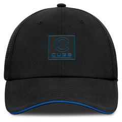 Black Chicago Cubs Fanatics Level Up Driver Adjustable Hat