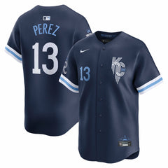 Navy Salvador Perez Kansas City Royals Nike City Connect Limited Jersey