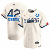Cream Jackie Robinson Los Angeles Dodgers Nike City Connect Limited Player Jersey
