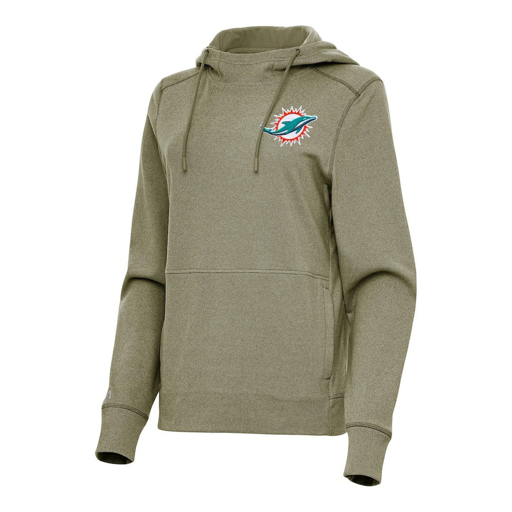 Antigua Women's Justice Pullover Hoodie - Miami Dolphins Hoodies