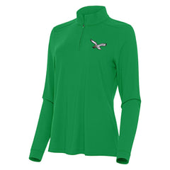 Antigua Women's Intent Quarter-Zip Sweatshirt - Philadelphia Eagles Sweatshirts