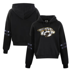 NHL Nashville Predators Cuce Women's Sequin Cropped Pullover Hoodie