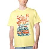 Yellow Detroit Tigers Margaritaville Bus Waves Graphic T-Shirt