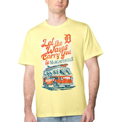 Yellow Detroit Tigers Margaritaville Bus Waves Graphic T-Shirt