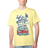Yellow Los Angeles Dodgers Margaritaville Bus Waves Graphic T-Shirt