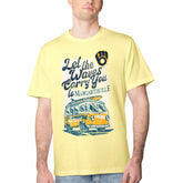 Yellow Milwaukee Brewers Margaritaville Bus Waves Graphic T-Shirt