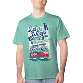 Mint Los Angeles Dodgers Margaritaville Bus Waves Graphic T-Shirt
