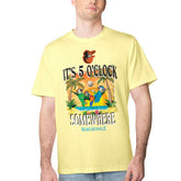 Yellow Baltimore Orioles Margaritaville Five O'Clock Graphic T-Shirt