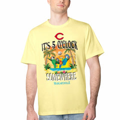 Yellow Cincinnati Reds Margaritaville Five O'Clock Graphic T-Shirt
