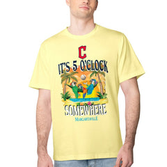 Yellow Cleveland Guardians Margaritaville Five O'Clock Graphic T-Shirt