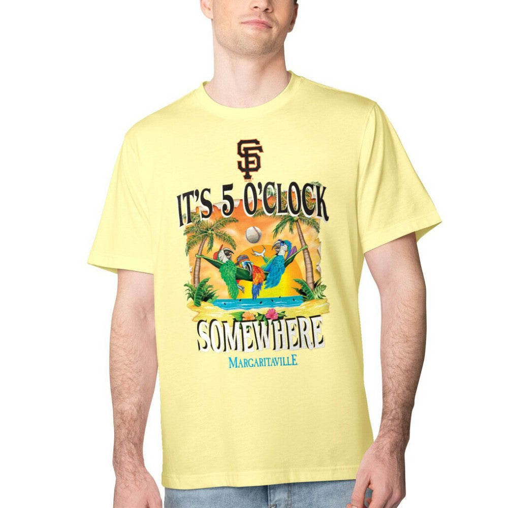 Yellow San Francisco Giants Margaritaville Five O'Clock Graphic T-Shirt
