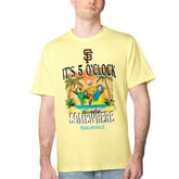 Yellow San Francisco Giants Margaritaville Five O'Clock Graphic T-Shirt