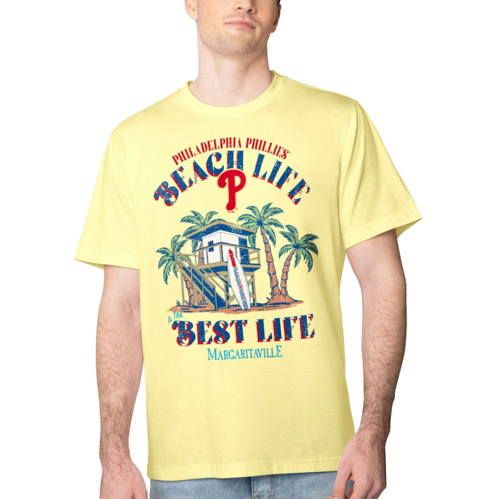 Yellow Philadelphia Phillies Margaritaville Beach Hut Graphic T-Shirt