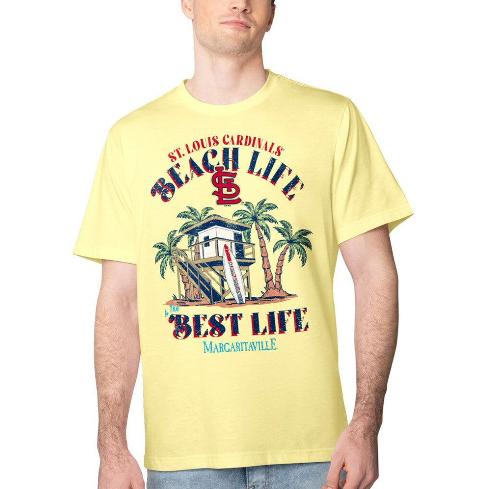 Yellow St. Louis Cardinals Margaritaville Beach Hut Graphic T-Shirt
