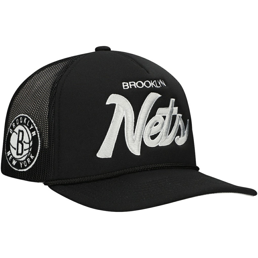 Mitchell & Ness Brooklyn Nets Script Trucker Adjustable Hat
