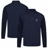 Navy Kansas City Royals Levelwear Aztec Insignia 2.0 Quarter-Zip Pullover Top