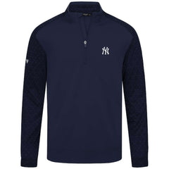 Navy New York Yankees Levelwear Aztec Insignia 2.0 Quarter-Zip Pullover Top