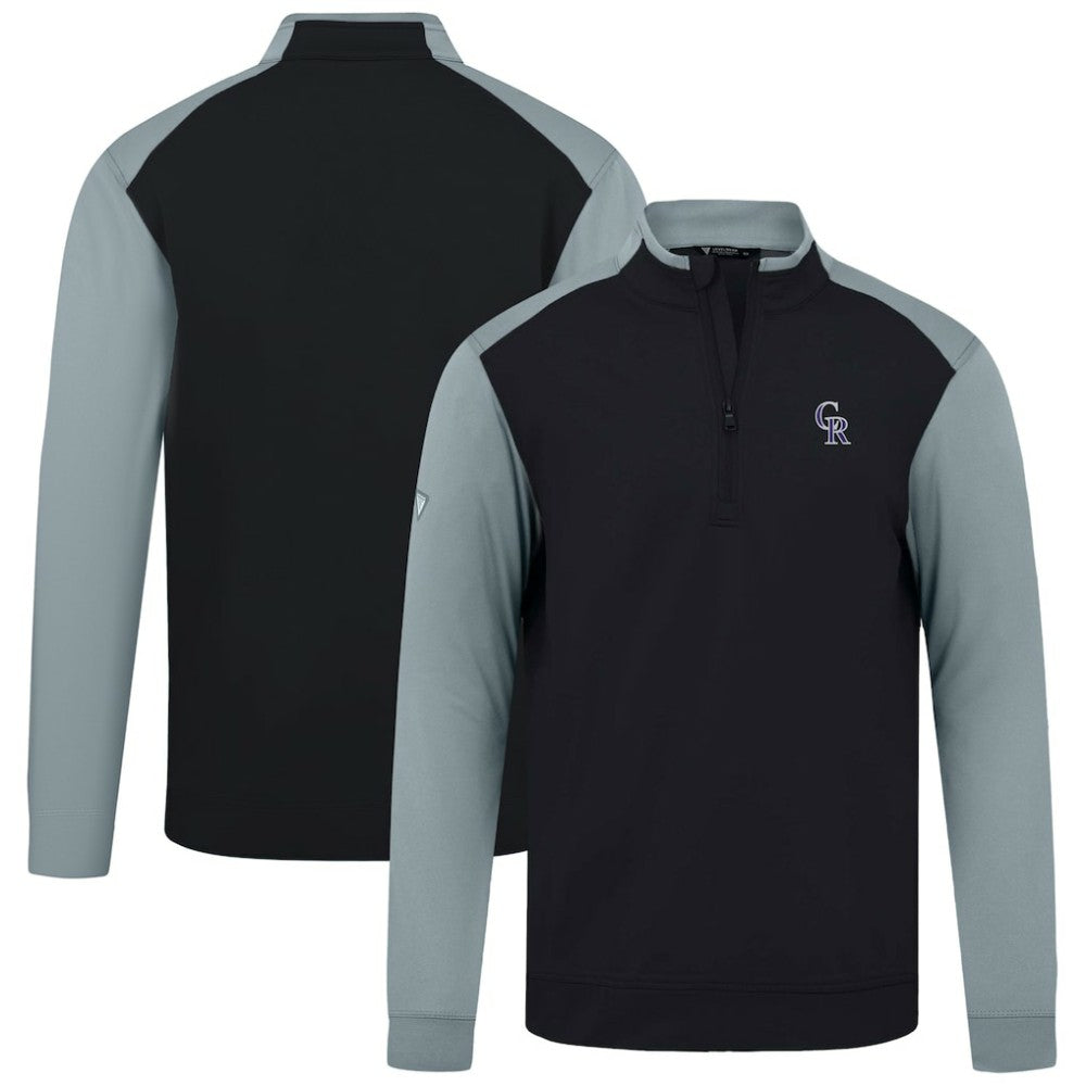Black Colorado Rockies Levelwear Insignia 2.0 Quarter-Zip Pullover Top
