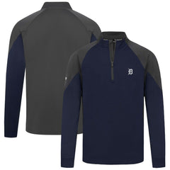 Navy Detroit Tigers Levelwear Cadet Insignia 2.0 Raglan Quarter-Zip Jacket