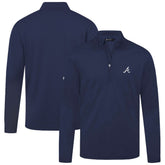 Navy Atlanta Braves Levelwear Heron Insignia 2.0 Quarter-Zip Jacket
