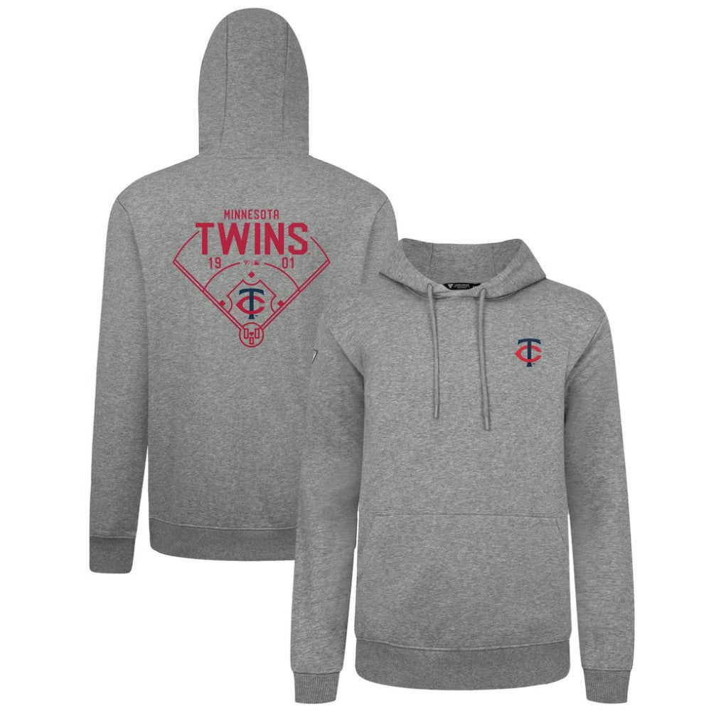 Gray Minnesota Twins Levelwear Podium Primary Pullover Hoodie