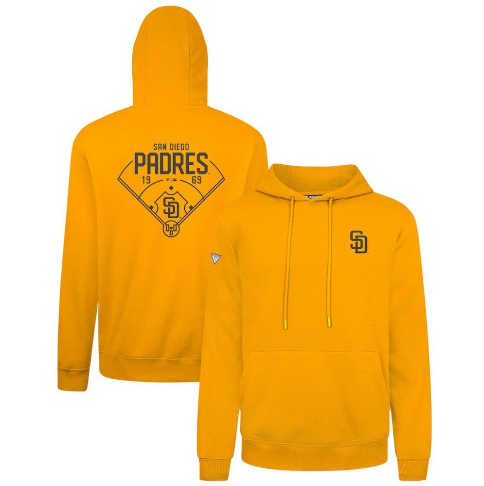 Gold San Diego Padres Levelwear Podium Primary Pullover Hoodie