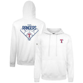 White Texas Rangers Levelwear Podium Primary Pullover Hoodie