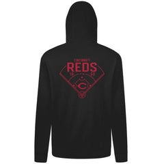 Black Cincinnati Reds Levelwear Podium Primary Pullover Hoodie