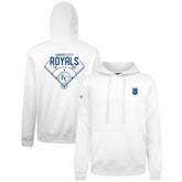 White Kansas City Royals Levelwear Podium Primary Pullover Hoodie