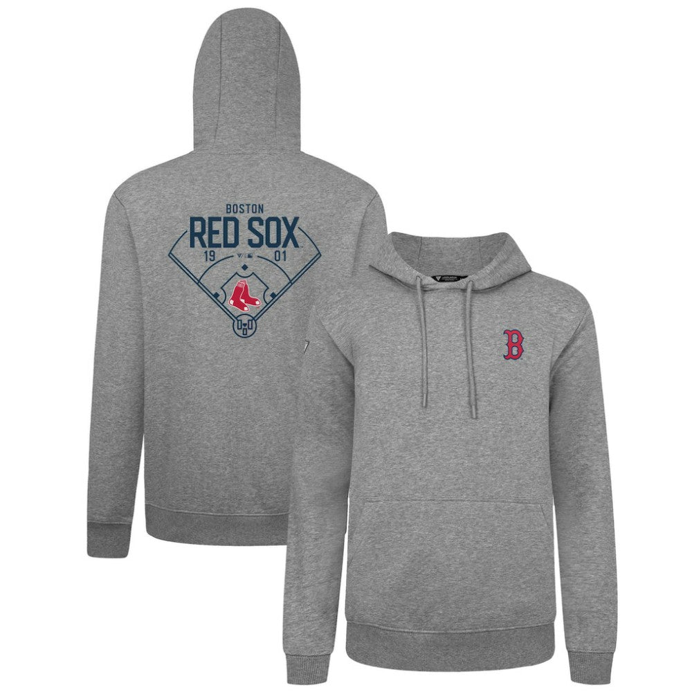 Gray Boston Red Sox Levelwear Podium Primary Pullover Hoodie