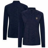Navy Milwaukee Brewers Levelwear Women's Amethyst Insignia 2.0 Quarter-Zip Jacket