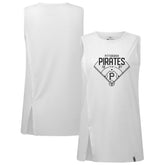 White Pittsburgh Pirates Levelwear Women's Influx Home Field Tank Top