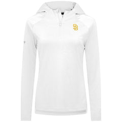 White San Diego Padres Levelwear Women's Raven Insignia 2.0 Quarter-Zip Jacket