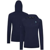 Navy Seattle Mariners Levelwear Women's Raven Insignia 2.0 Quarter-Zip Jacket