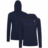 Navy Cleveland Guardians Levelwear Women's Raven Insignia 2.0 Quarter-Zip Jacket