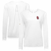 White St. Louis Cardinals Levelwear Women's Sequoia Primary Logo Long Sleeve T-Shirt