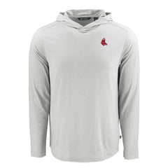 Gray Boston Red Sox Cutter & Buck Coastline Epic Comfort Recycled Eco Hoodie Long Sleeve T-Shirt