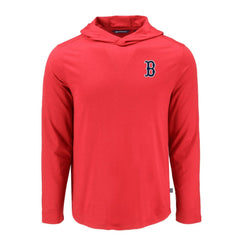 Red Boston Red Sox Cutter & Buck Coastline Epic Comfort Recycled Eco Hoodie Long Sleeve T-Shirt