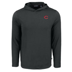 Black Cincinnati Reds Cutter & Buck Coastline Epic Comfort Recycled Eco Hoodie Long Sleeve T-Shirt