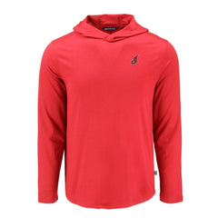 Red Cleveland Guardians Cutter & Buck Coastline Epic Comfort Recycled Eco Hoodie Long Sleeve T-Shirt
