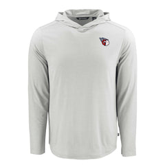 Gray Cleveland Guardians Cutter & Buck Coastline Epic Comfort Recycled Eco Hoodie Long Sleeve T-Shirt