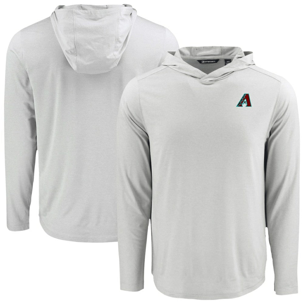 Gray Arizona Diamondbacks Cutter & Buck Coastline Epic Comfort Recycled Eco Hoodie Long Sleeve T-Shirt