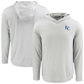 Gray Kansas City Royals Cutter & Buck Coastline Epic Comfort Recycled Eco Hoodie Long Sleeve T-Shirt