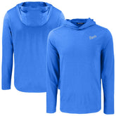 Royal Kansas City Royals Cutter & Buck Coastline Epic Comfort Recycled Eco Hoodie Long Sleeve T-Shirt