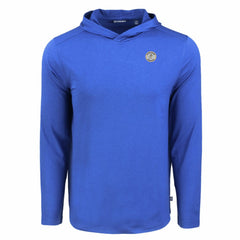 Royal Milwaukee Brewers Cutter & Buck Coastline Epic Comfort Recycled Eco Hoodie Long Sleeve T-Shirt