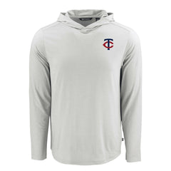 Gray Minnesota Twins Cutter & Buck Coastline Epic Comfort Recycled Eco Hoodie Long Sleeve T-Shirt