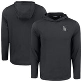 Black Los Angeles Dodgers Cutter & Buck Coastline Epic Comfort Recycled Eco Hoodie Long Sleeve T-Shirt