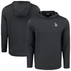 Black Los Angeles Dodgers Cutter & Buck Coastline Epic Comfort Recycled Eco Hoodie Long Sleeve T-Shirt